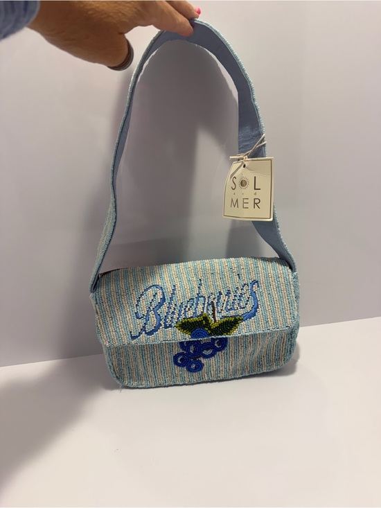 Sol And Mer Handbags - Viral Sol and Mer Blueberries Beaded Shoulder Bag Handmade in India NWT